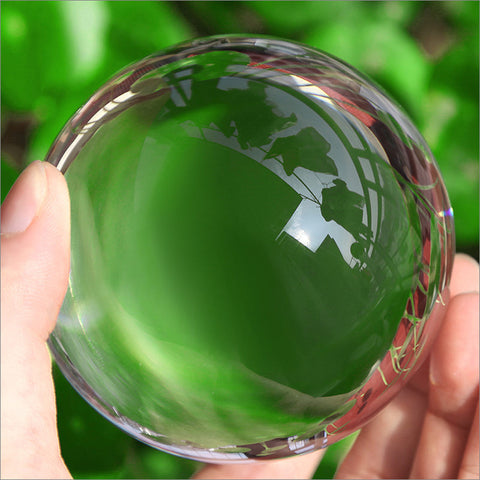 Rare Clear Asian Crystal Ball