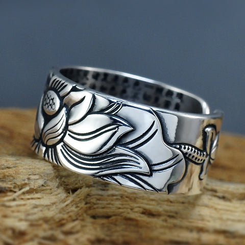 Lotus Rings Good Luck Buddha