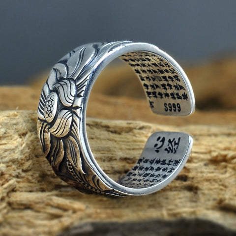 Lotus Rings Good Luck Buddha