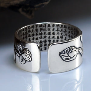 Lotus Rings Good Luck Buddha