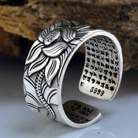 Lotus Rings Good Luck Buddha