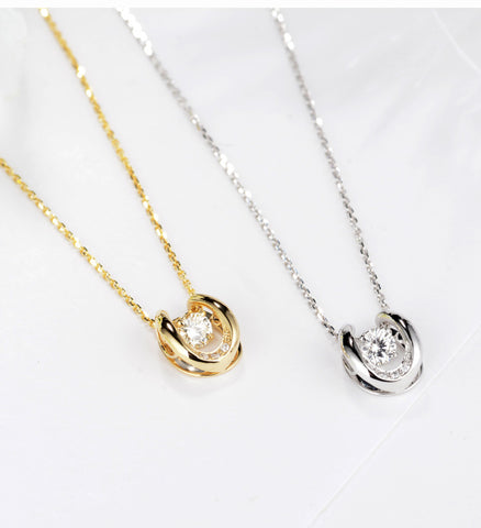 Horseshoe Crystal Pendant Necklace