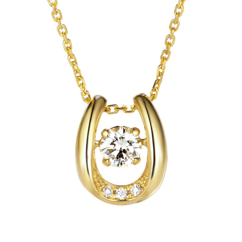 Horseshoe Crystal Pendant Necklace