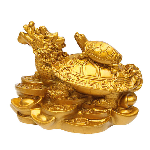Gold Feng Shui Dragon Turtle