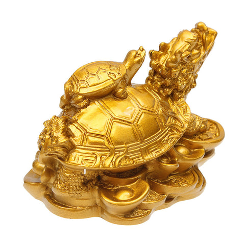 Gold Feng Shui Dragon Turtle