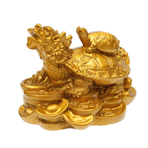 Gold Feng Shui Dragon Turtle