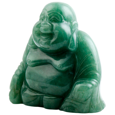 Green Carved Happy Buddha