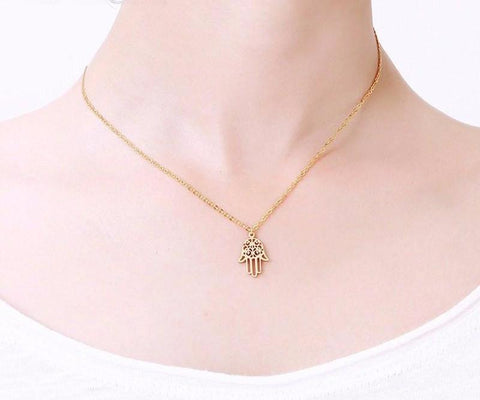 Hand Eye Pendant Chain Necklace